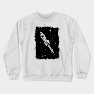 space rocket ship Crewneck Sweatshirt